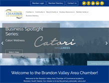 Tablet Screenshot of brandonvalleychamber.com